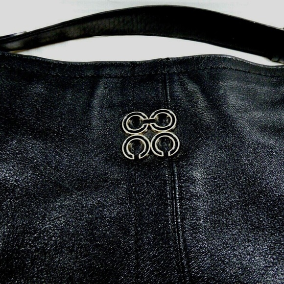 Coach Black Leather Shoulder arm  bag purse - Picture 2 of 12